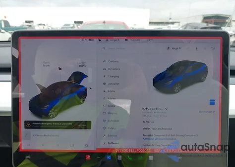 2020 Tesla Model Y Long Range Dual Motor All-Wheel Drive z USA, uszkodzony, nr VIN 5YJYGDEE8LF021033